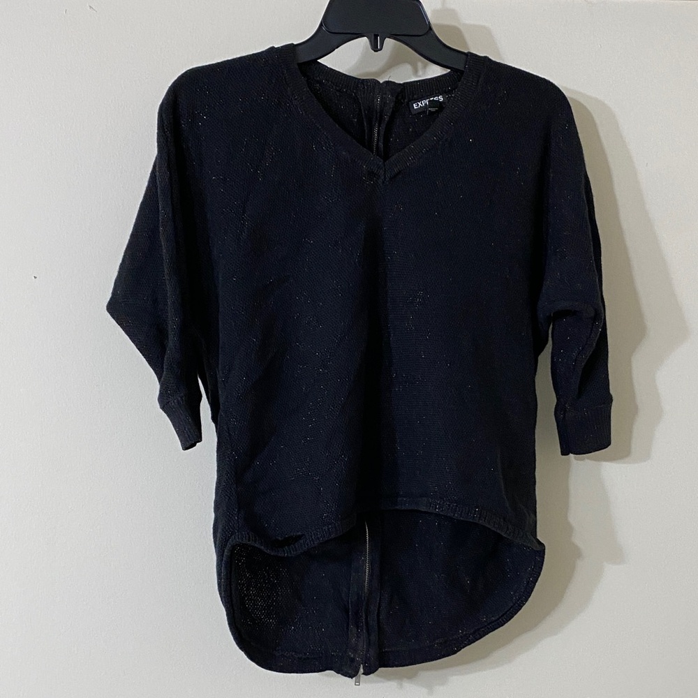 Express Black V-Neck Sweater